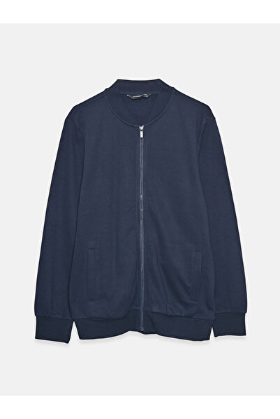 LC Waikiki College Collar Men's Thick Zip-Up Sweatshirt