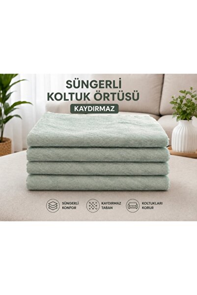 Altınoluk Tekstil Süngerli Kaydırmaz Kanepe/Çekyat/Koltuk Örtüsü Gold Bej 165...