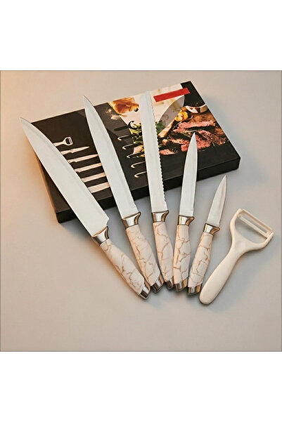Klyte 6 Piece Kitchen Knife Set - Ultra Sharp Chef Knife Set with Ergonomic H...