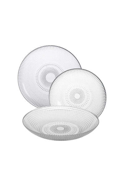 Urban Living Serviciu de masă, transparent, din sticlă, pentru 6 persoane, St...