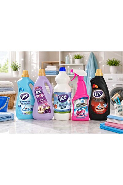 Tex Pachet Complet pentru Spălarea Hainelor – 5 Produse | Detergent Lichid pe...
