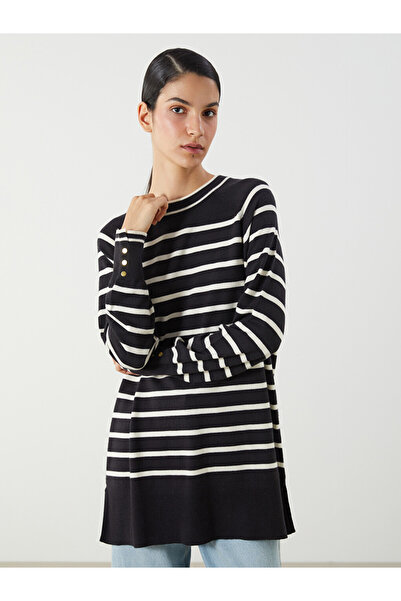 LC Waikiki Crew Neck Striped Women's Knitwear Tunic