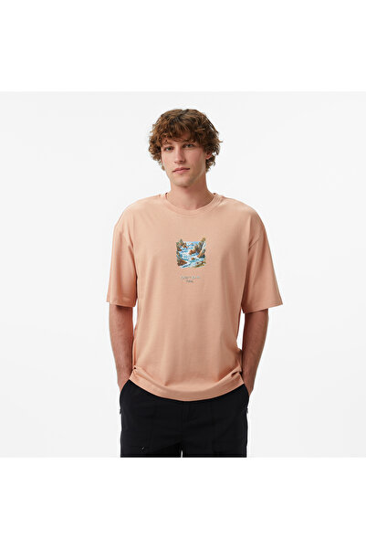 United4 UNITED4 Regular Fit Erkek Bej T-Shirt