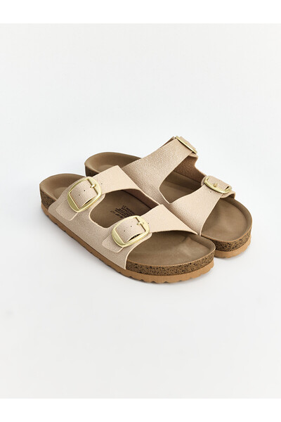 LC Waikiki Alita City Double Buckle Girls' Slippers with a Difference in Color
