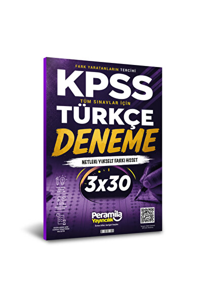 2026 KPSS Tüm Sınavlar İçin Türkçe 3 Deneme Tamamı QR Çözümlü Lisans Önlisans
