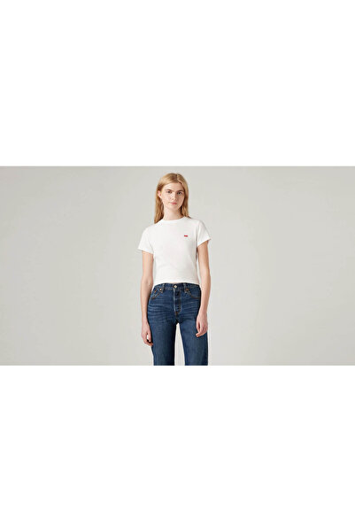 Levis تي شيرت نسائي أبيض بدون رسومات 005G4-0001