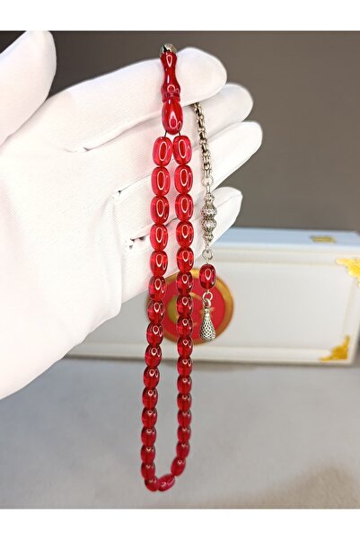 HALİL KOÇAK Fire Amber Prayers Beads Bright Red