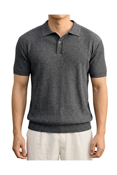 Future Fit Men's Cotton Textured T-Shirt, Short Sleeve Crew Neck Casual Top