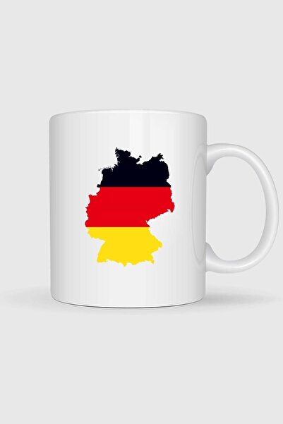 Bahriyeli Collection Germany Flag and Map Printed Mug