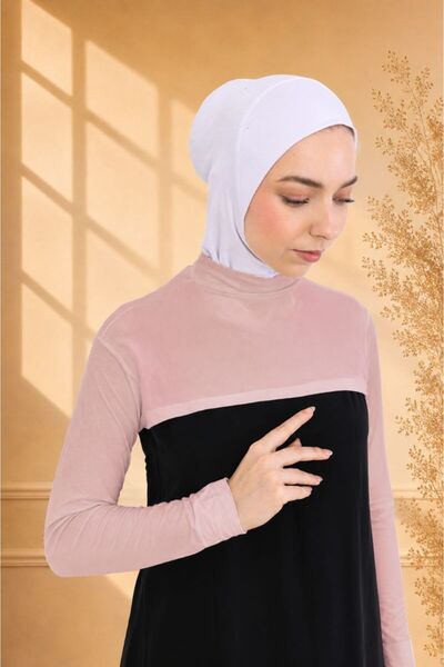 MORESUN Turtleneck Neck Collar Sleeveless Top - Lycra Women's Body Hijab Crop Bolero