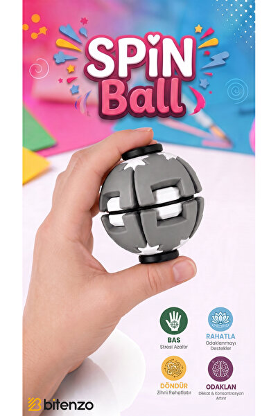 Bitenzo3D Spin Ball / Rulmanlı Dönen Stres Topu - Elde Taşınabilir Odaklanma ...