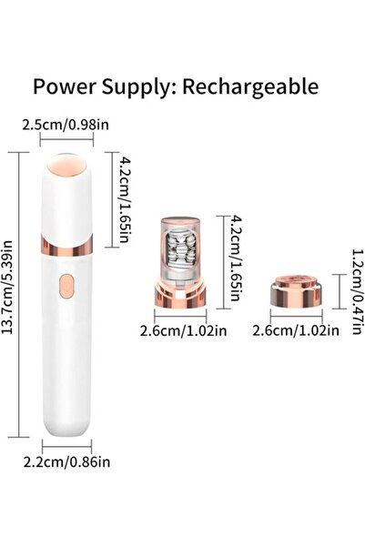 Morvena Picks Epilator facial și trimmer pentru sprâncene 2-în-1, reîncărcabi...