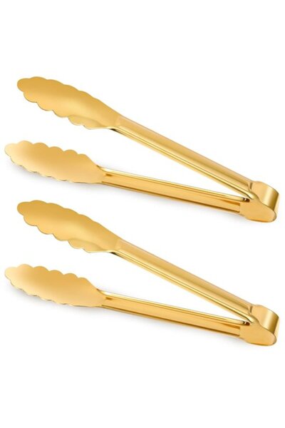 STARSTAR Stainless steel kitchen tongs - set of 2 - 24.5 cm