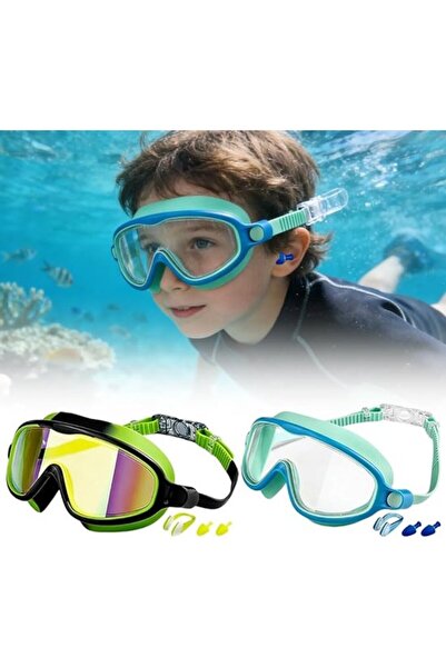 STARSTAR 2pc Kids 180° HD Panoramic Diving Mask Goggles with Nose Shield & Ea...