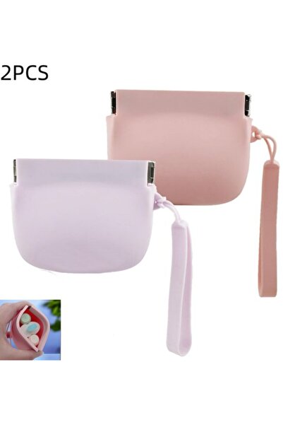 STARSTAR 2-Pack Silicone Earphone Cable Storage Bags, Pink Purple Pouches 10....