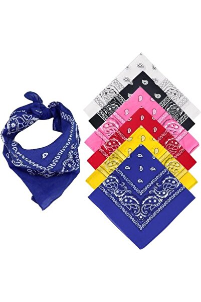 STARSTAR set of 6 colorful paisley headscarves - versatile scarves that can b...