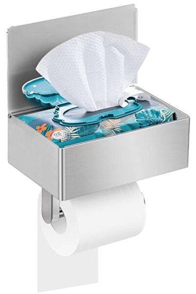 STARSTAR Toilet Paper Holder - Wall-Mount - w/Paper Holder - Brushed Nickel S...