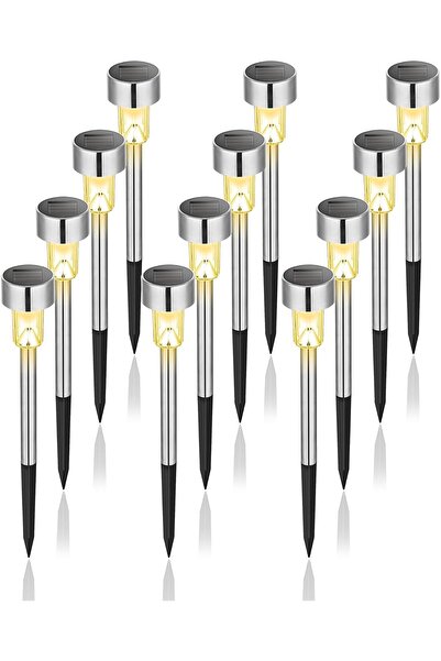 STARSTAR 12-Pack Outdoor Waterproof Stainless Steel Solar Garden Lights - LED...