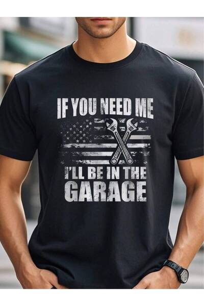 Astogria13 تي شيرت I'in Garage When You Need Me، مطبوع عليه Fun Print، رقبة د...