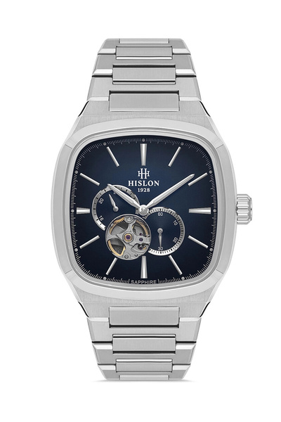 Hislon Sd218S-11Ss Steel Square Automatic Men's Wristwatch