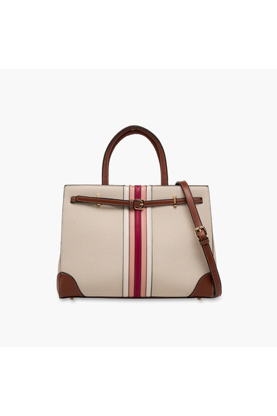 SASHA Textured Tote Bag with Zip Closure