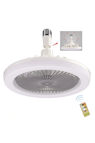 Generic Brand Ventilator tavan E27 30W, pale - 3 viteze, telecomanda