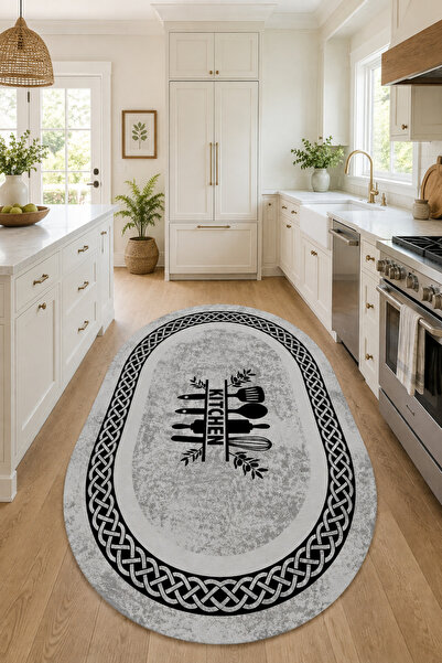 DECOVİST HOME Makinede yıkanabilir kaymaz taban leke tutmaz dijital mutfak ha...