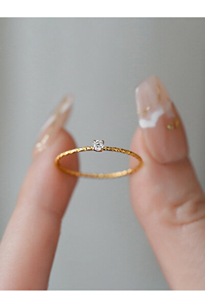 Take Two By Styli Gold Ring with Stone Accent
