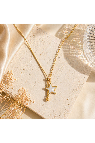 Gold Yıldız Kolye