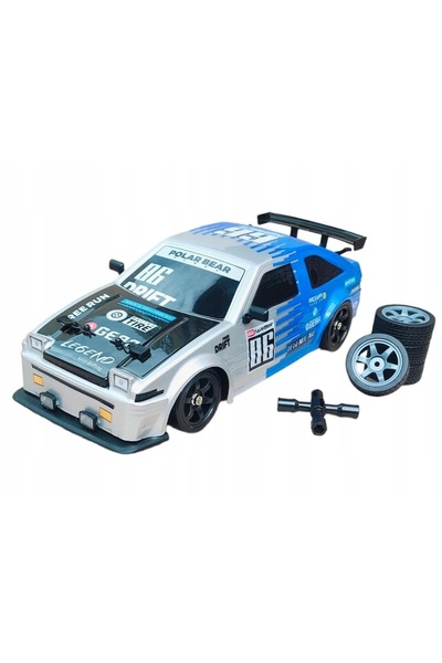 NO BRAND Mașină RC de drift mare 1:16 2,4 GHz Argintiu Fumuriu Toyota