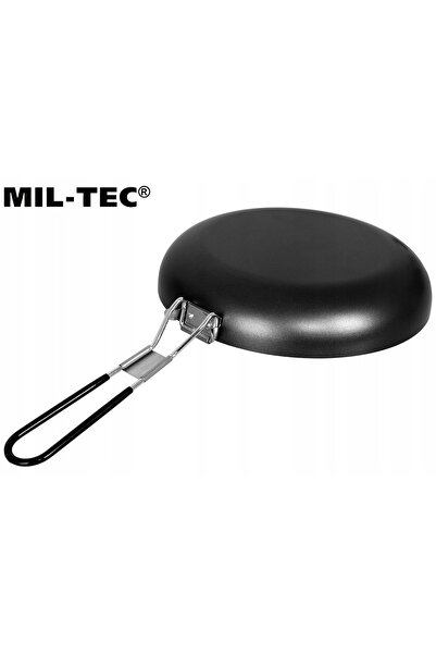 NO BRAND Tigaie de camping Mil-Tec de 25 cm, mâner pliabil, cu suprafață anti...