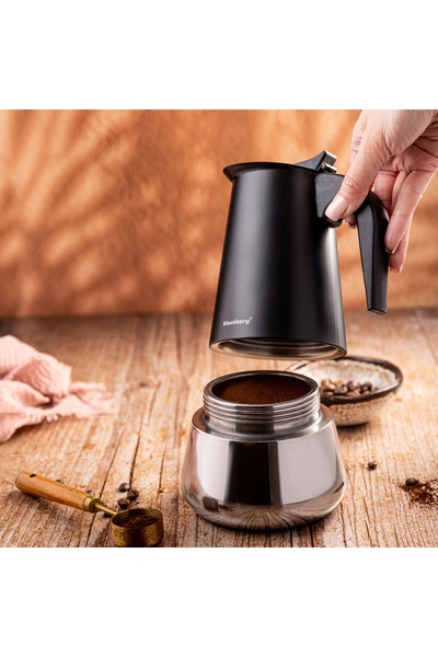 Klausberg Kawiarka KB-7846 Negru-argintiu 450 ml