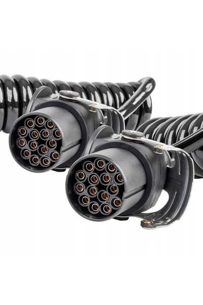 AMIO Cablu spiralat TIR-Toyota 2x 15 PIN 5m 24V AMIO-04382