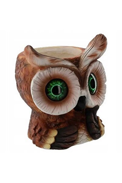 NO BRAND Ghiveci de grădină Bufniță 25x24x27,5cm Ochi luminoși ideal pentru g...