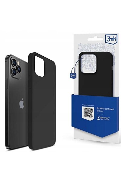 3MK Husă de silicon iPhone 12/12 Pro 6,1 " neagră