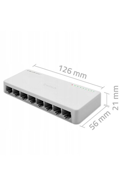 Qoltec Switch de rețea neadministrat cu 8 porturi RJ45 |   1000Mbps