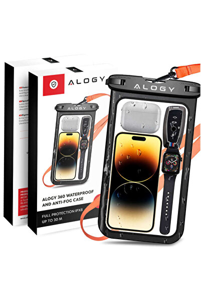 ALOGY Set de 2 huse impermeabile IPX8 pentru telefon de 9 inci [2 buc]