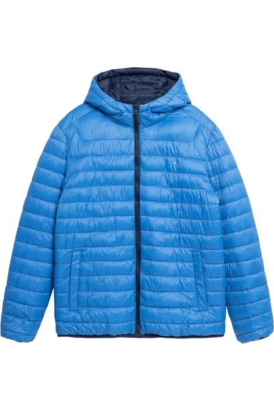 4F PUCKED JACKET Geacă de iarnă pentru bărbați, cu glugă, călduroasă, reversi...