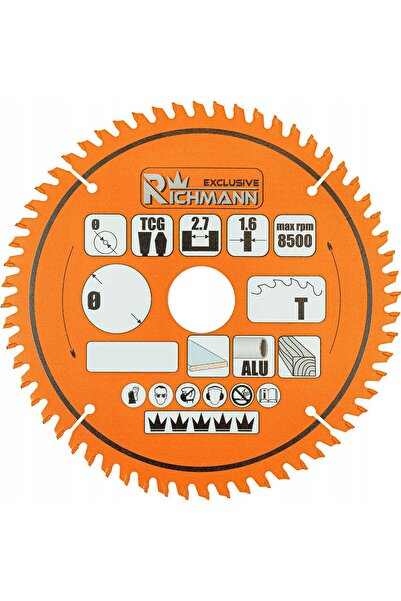 richmann Lamă de ferăstrău cu carbură pentru laminat, aluminiu, lemn, HDF, MD...