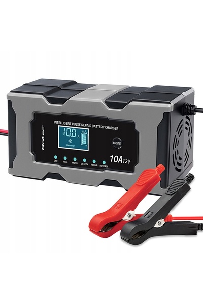 Qoltec 52493 Încărcător inteligent pentru baterii LIFEPO4 AGM GEL 10A 12V