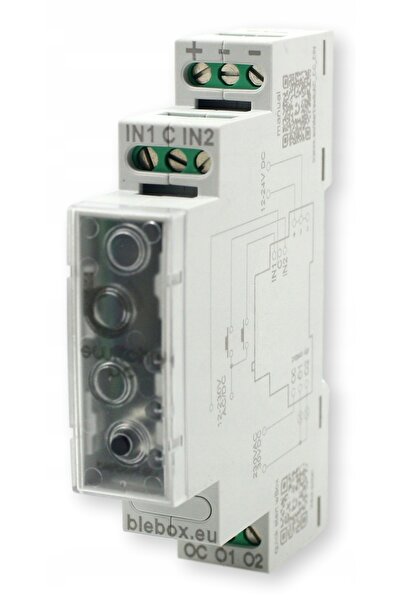 BleBox Comutator inteligent dublu, non-potential, tip cutie, D-DC-DIN/BLEBO