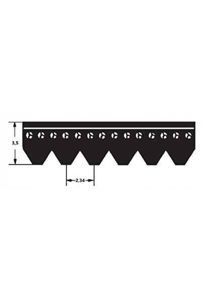 NO BRAND Curea Poly-V - curea striată Poly-V 481J/6 dimensiune 6PJ1222 Japoneză