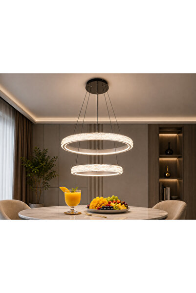 Generic Brand ثريا معلقة LED مودرن 5866/600+400