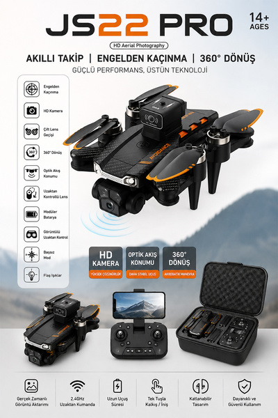 Happy Owl Katlanabilir Akıllı Drone – Çift Kamera, Engelden Kaçınma ve Optik ...