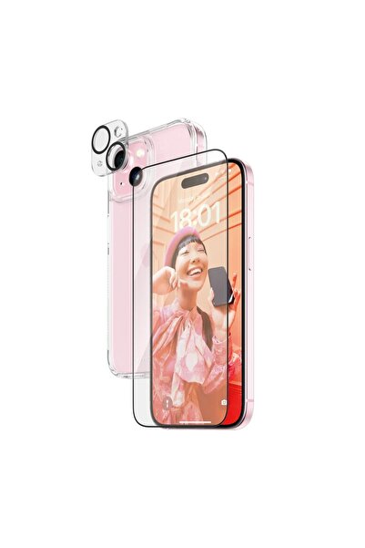 CARE by PanzerGlass® Set PanzerGlass pentru iPhone 15, Husă + Folie de sticlă...