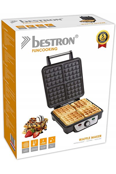 bestron ASW281 1100 W Aparat de făcut vafe Argintiu/Gri