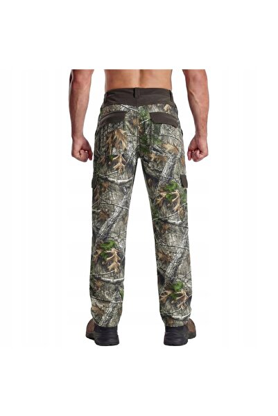 NO BRAND Pantaloni tactici pentru bărbați, din material softshell, căptușiți ...