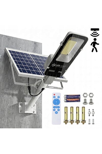 NO BRAND Lampă stradală solară LED de 2000W cu senzor de mișcare și telecomandă