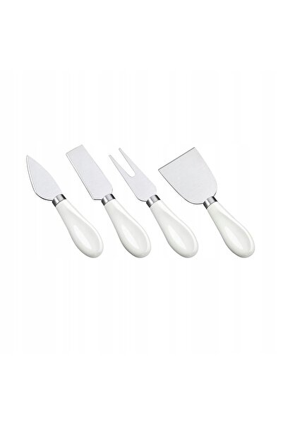 NO BRAND Set de 4 cuțite pentru brânză cu mânere din porțelan Formaggio Cilio