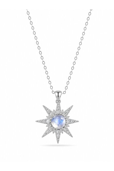 serelya 316L Steel Chain Silver Color Star Model Necklace